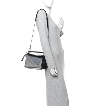 Loewe Calfskin Small Puzzle Bag Grey Multitone 2 of 15