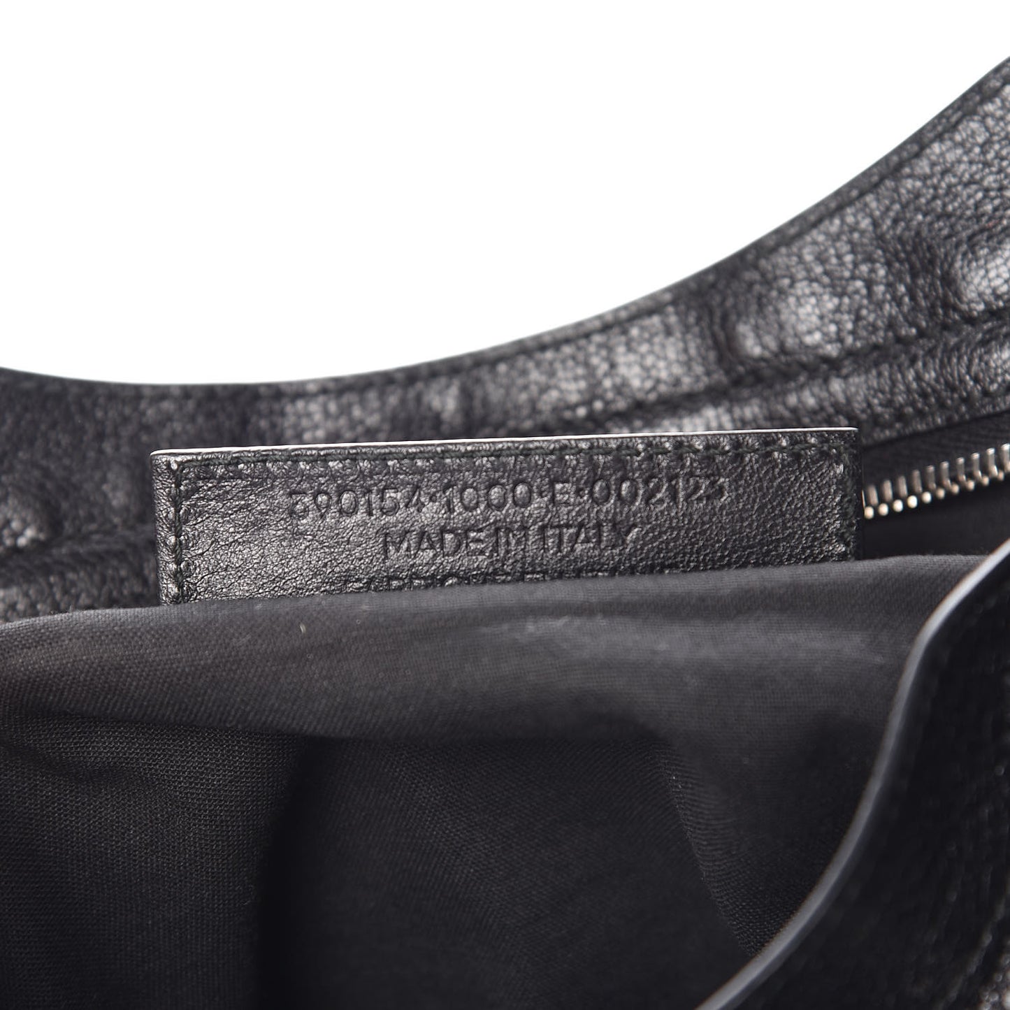 Chevre Silver Metallic Edge Hardware City Black