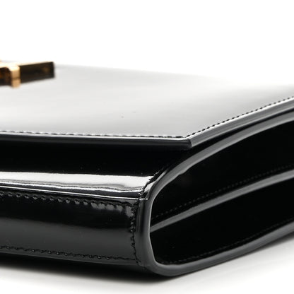 Saint Laurent Patent Calfskin Monogram Kate Wallet On Chain Black 10 of 10