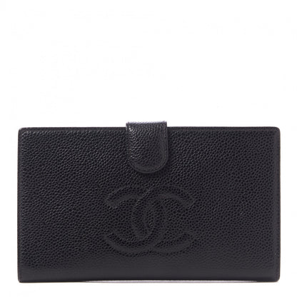 Chanel Caviar Timeless CC French Wallet Black 1 of 9
