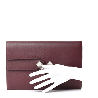 Hermes Evercolor Fortunio Clutch Bordeaux 2 of 8