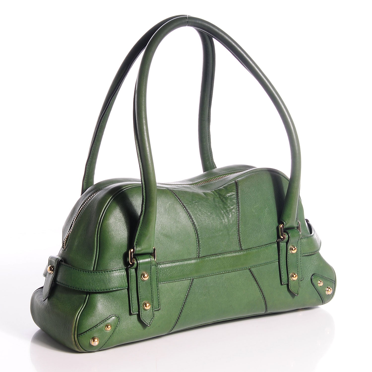 Gucci Leather Large Horsebit Chain Bag Green 3 of 7