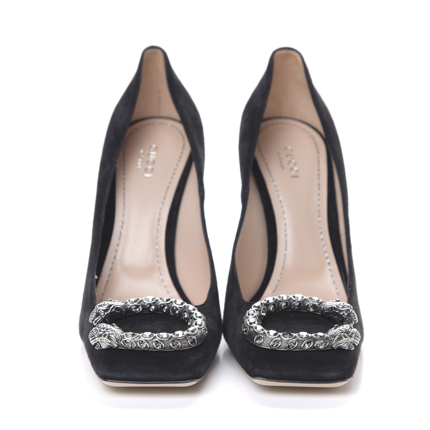 Gucci Suede Dionysus Pumps 38 Black 2 of 8