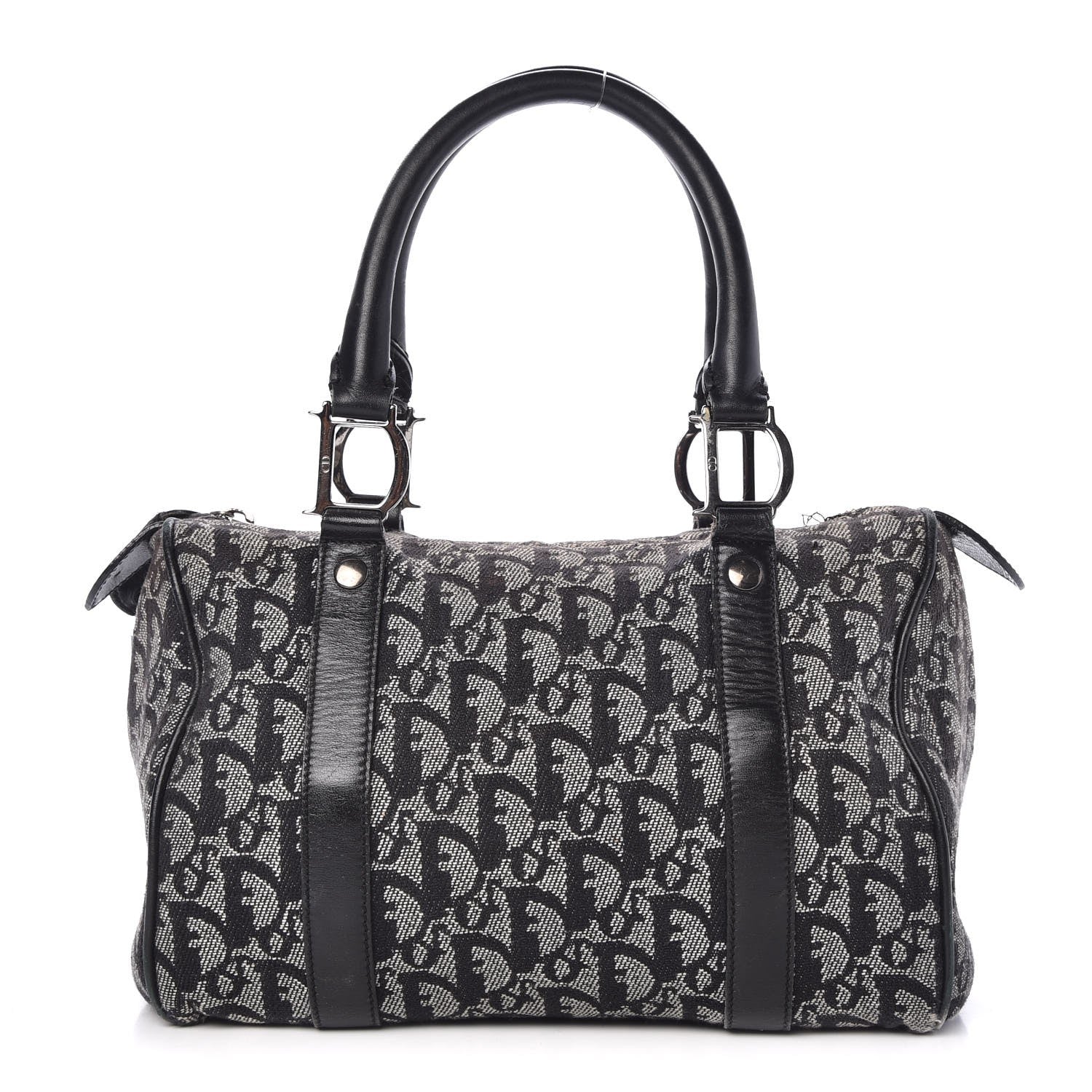 Christian Dior Denim Monogram Boston Navy 1 of 22