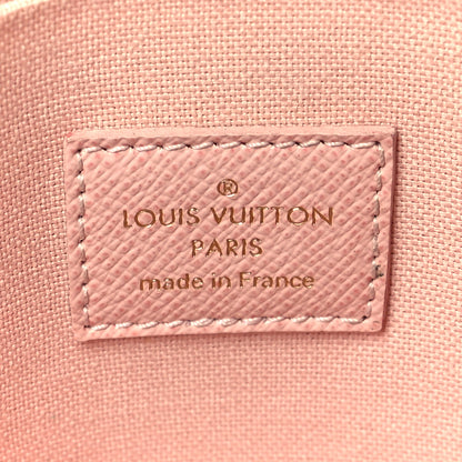 Louis Vuitton Damier Azur Pochette Felicie Chain Wallet Rose Ballerine 6 of 9