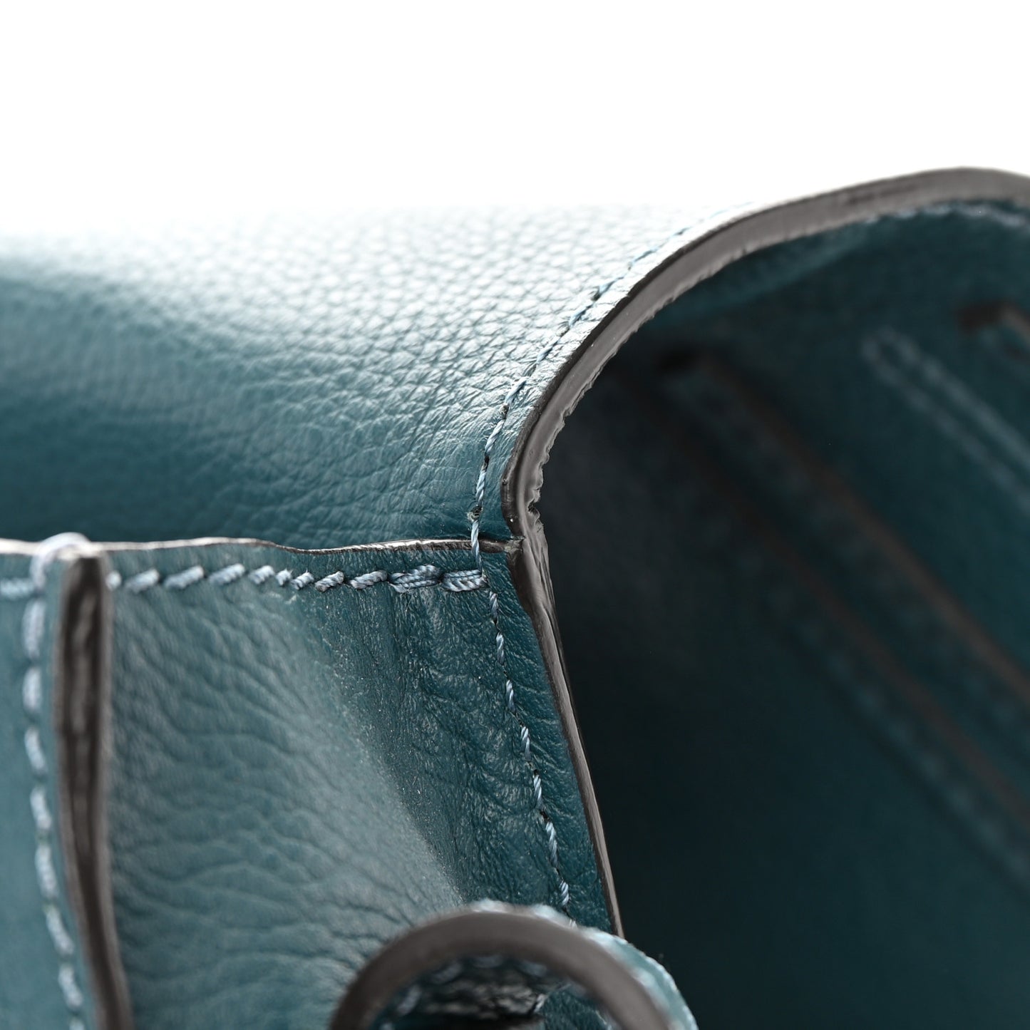 Grained Calfskin Medium Marcie Saddle Bag Navy Ink