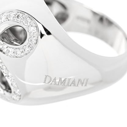 Damiani 18K White Gold Diamond Infinity Dome Ring 55 7.25 5 of 7