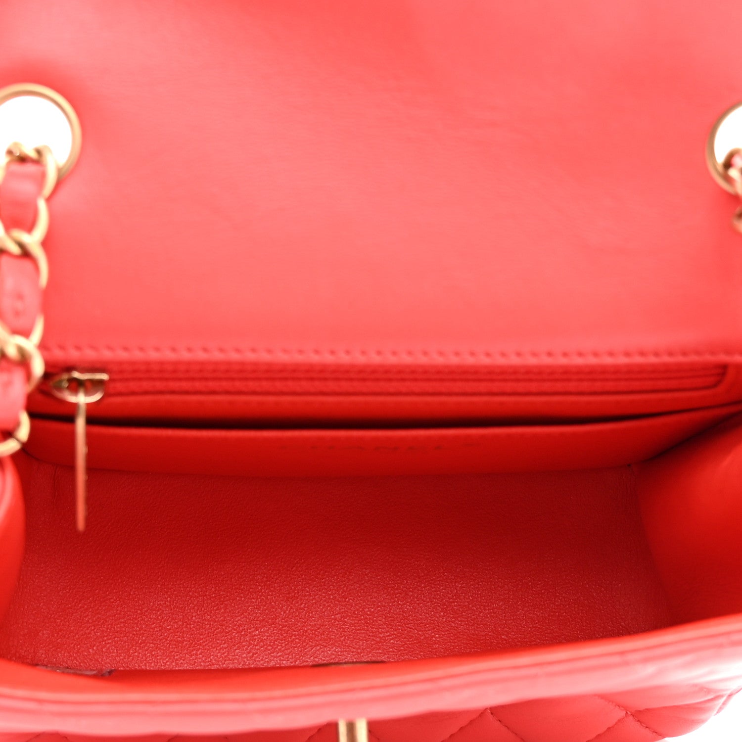 Chanel Lambskin Quilted Mini Square Flap Red 5 of 10