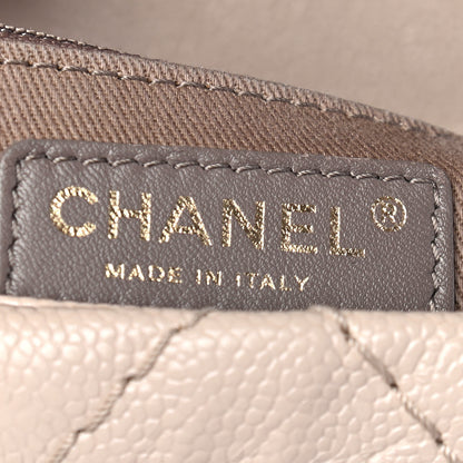 Chanel Crumpled Grained Calfskin Medium Coco Pleats Messenger Flap Light Beige 6 of 9