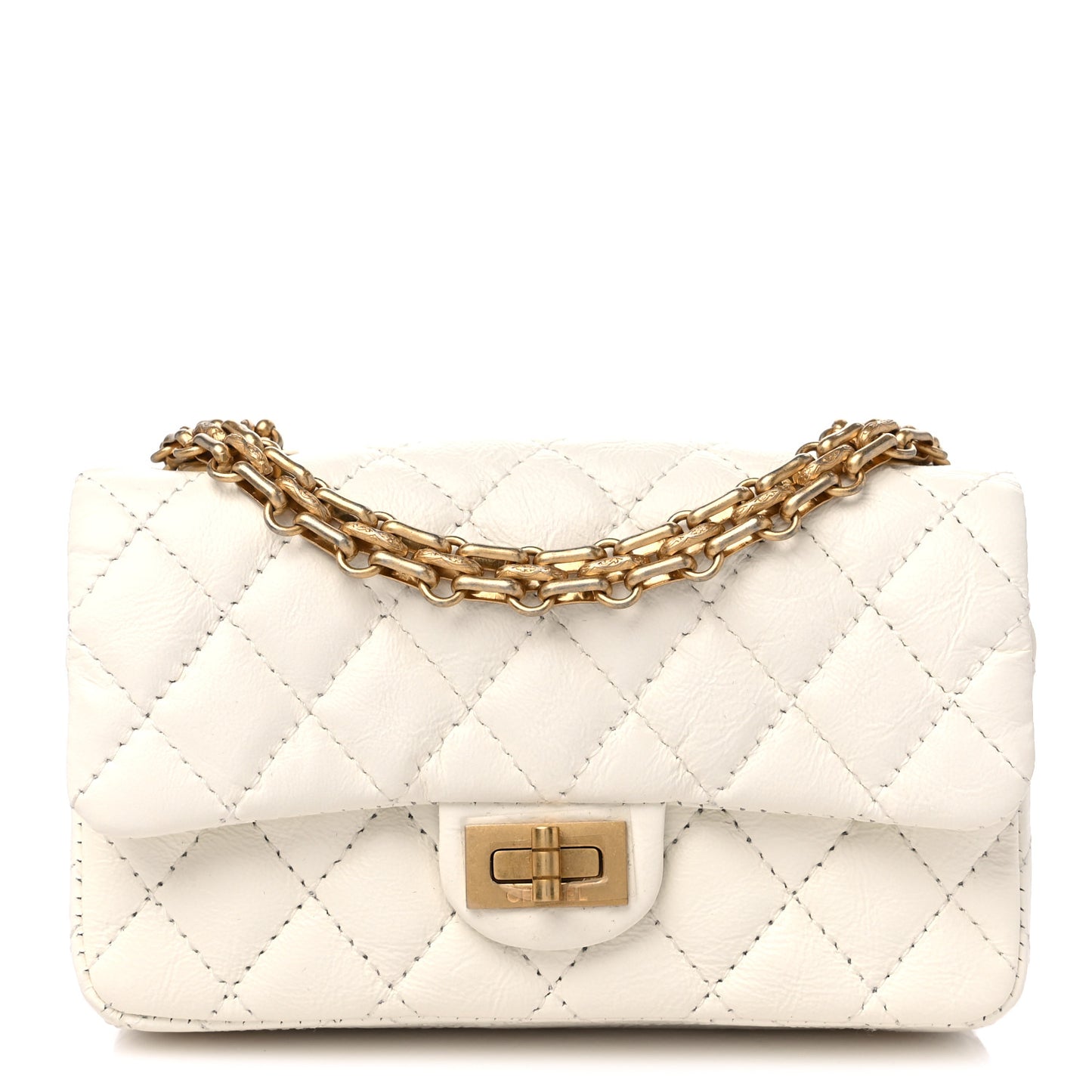 Lambskin Calfskin Tweed Success Story Set of 4 Minis Bags White