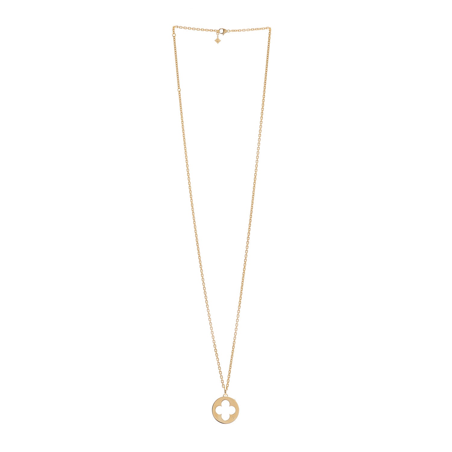 Louis Vuitton 18K Yellow Gold Empreinte Medallion Necklace 2 of 6