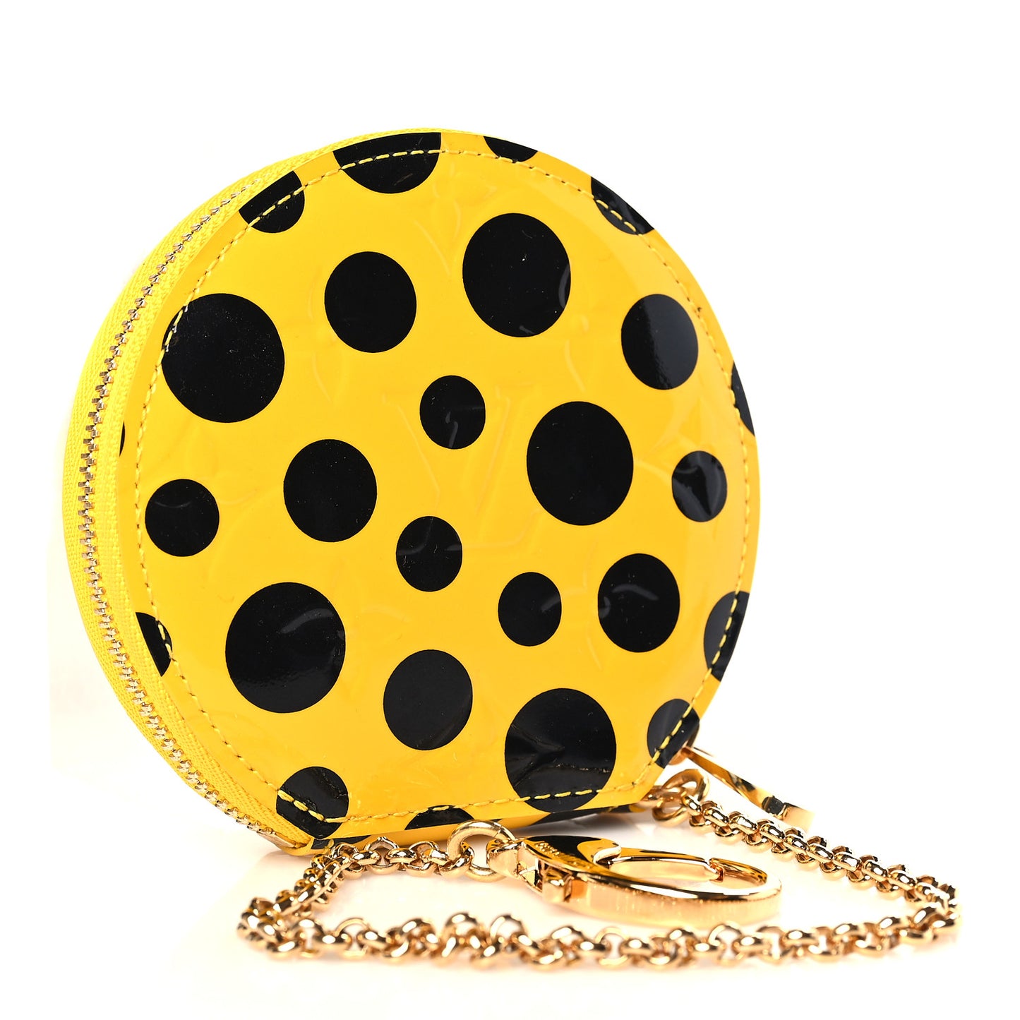 Vernis Kusama Infinity Dots Chapeau Coin Purse Yellow