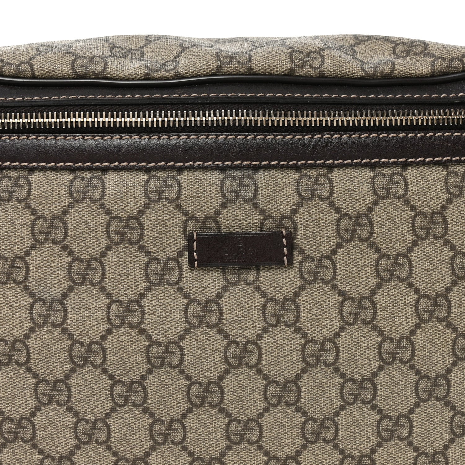 Gucci GG Supreme Monogram Belt Bag Dark Brown 8 of 10
