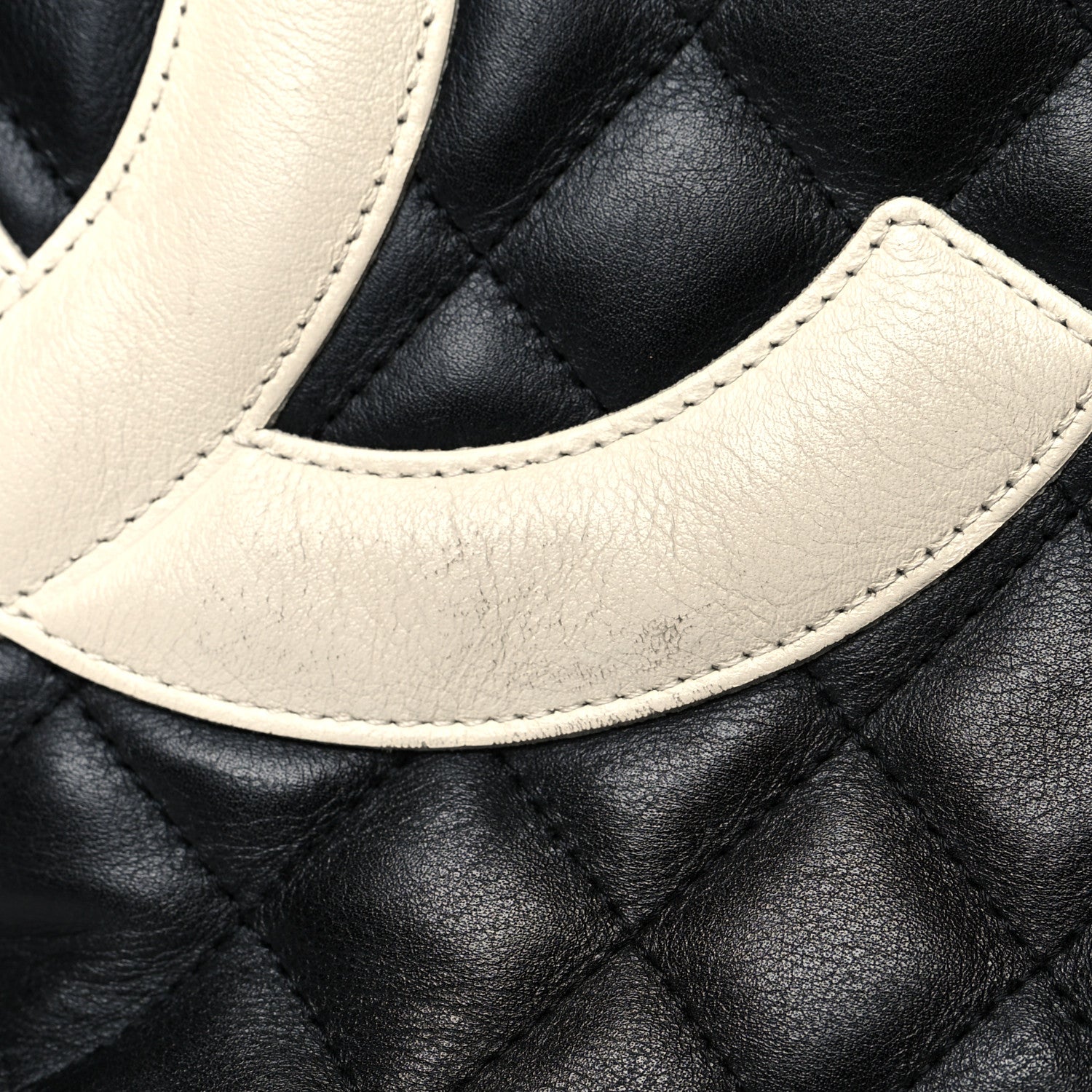 Chanel Calfskin Quilted Medium Cambon Tote Black White 10 of 12