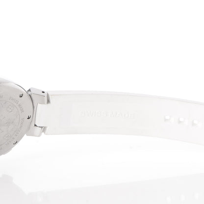 Louis Vuitton Stainless Steel Rubber Diamond Mother of Pearl 34mm Tambour Lovely Cup Quartz Watch 7 of 12