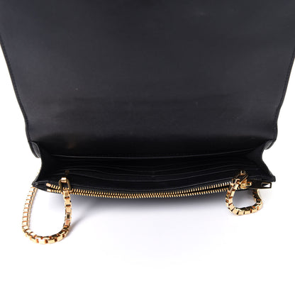 Balenciaga Veau Amp Plate Gold Chain Wallet Black 5 of 11