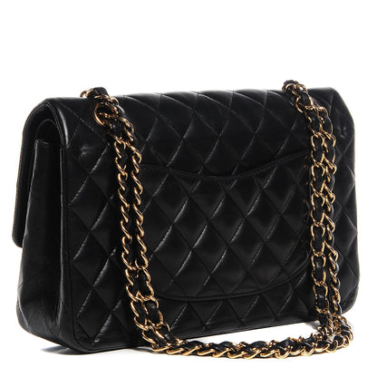 Chanel Lambskin Quilted Medium Double Flap Black 3 of 9