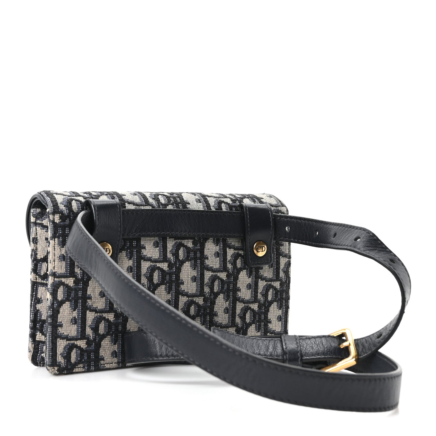 Christian Dior Oblique Saddle Belt Bag Blue 2 of 11