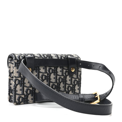 Christian Dior Oblique Saddle Belt Bag Blue 2 of 11