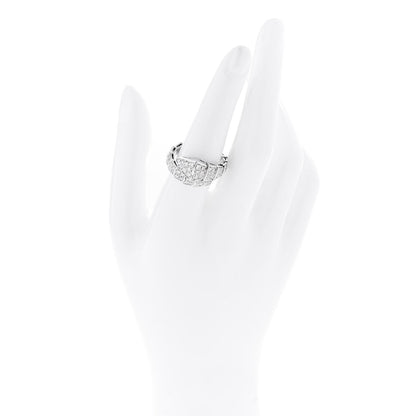 Bulgari 18K White Gold Diamond One-Coil Serpenti Viper Ring L 2 of 5