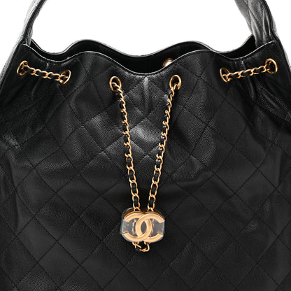 Chanel Caviar Quilted Medium Chanel 25 Handbag Black 8 of 10