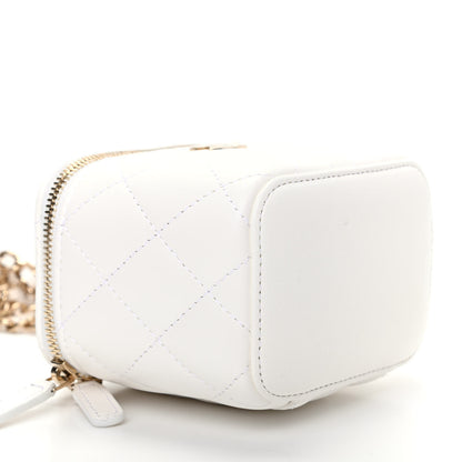 Chanel Lambskin Quilted My Chanel Lady Vanity Case With Chain White 6 of 10