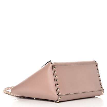 Valentino Garavani Vitello Small Rockstud Double Handle Tote Poudre 4 of 7
