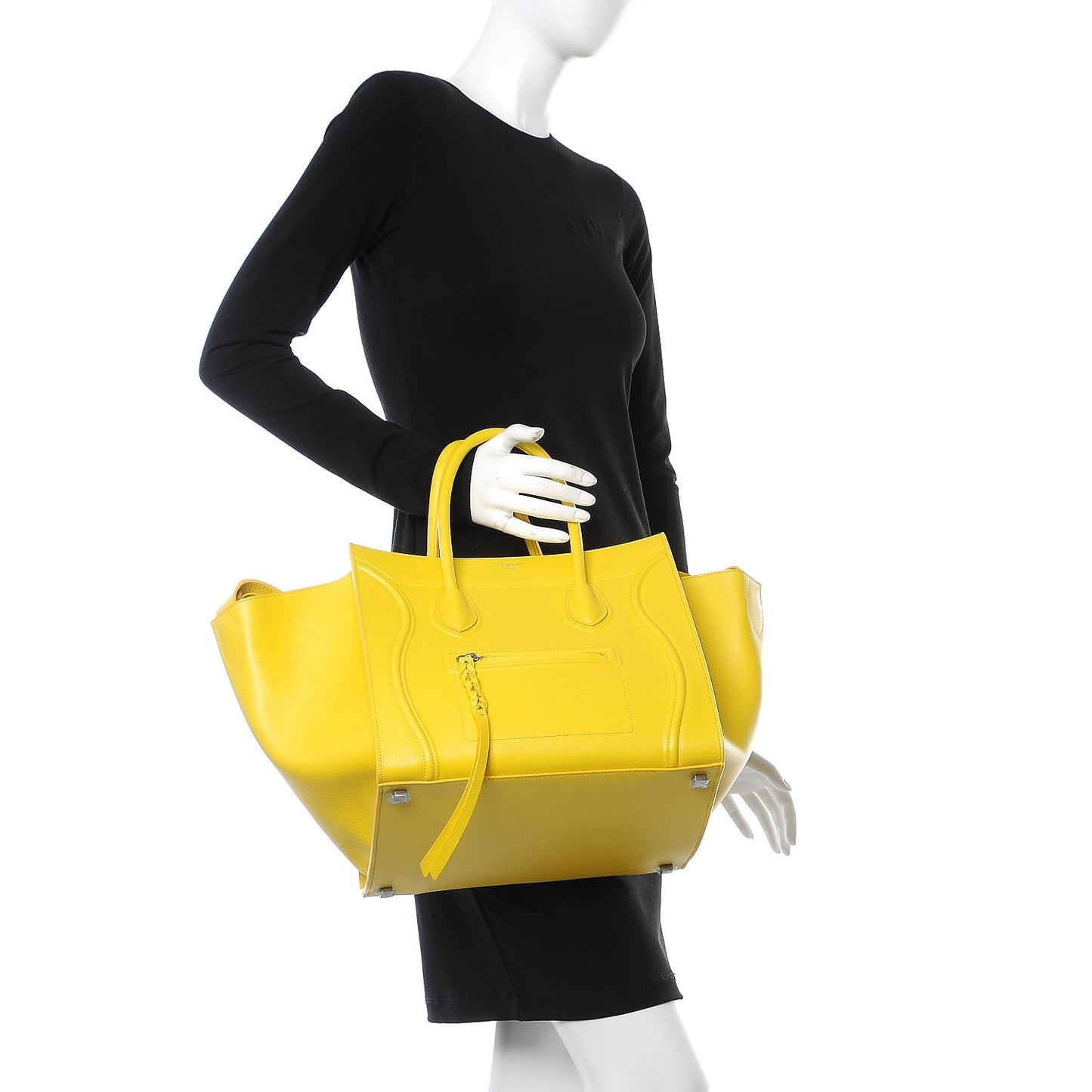 Grained Calfskin Medium Phantom Luggage Yellow