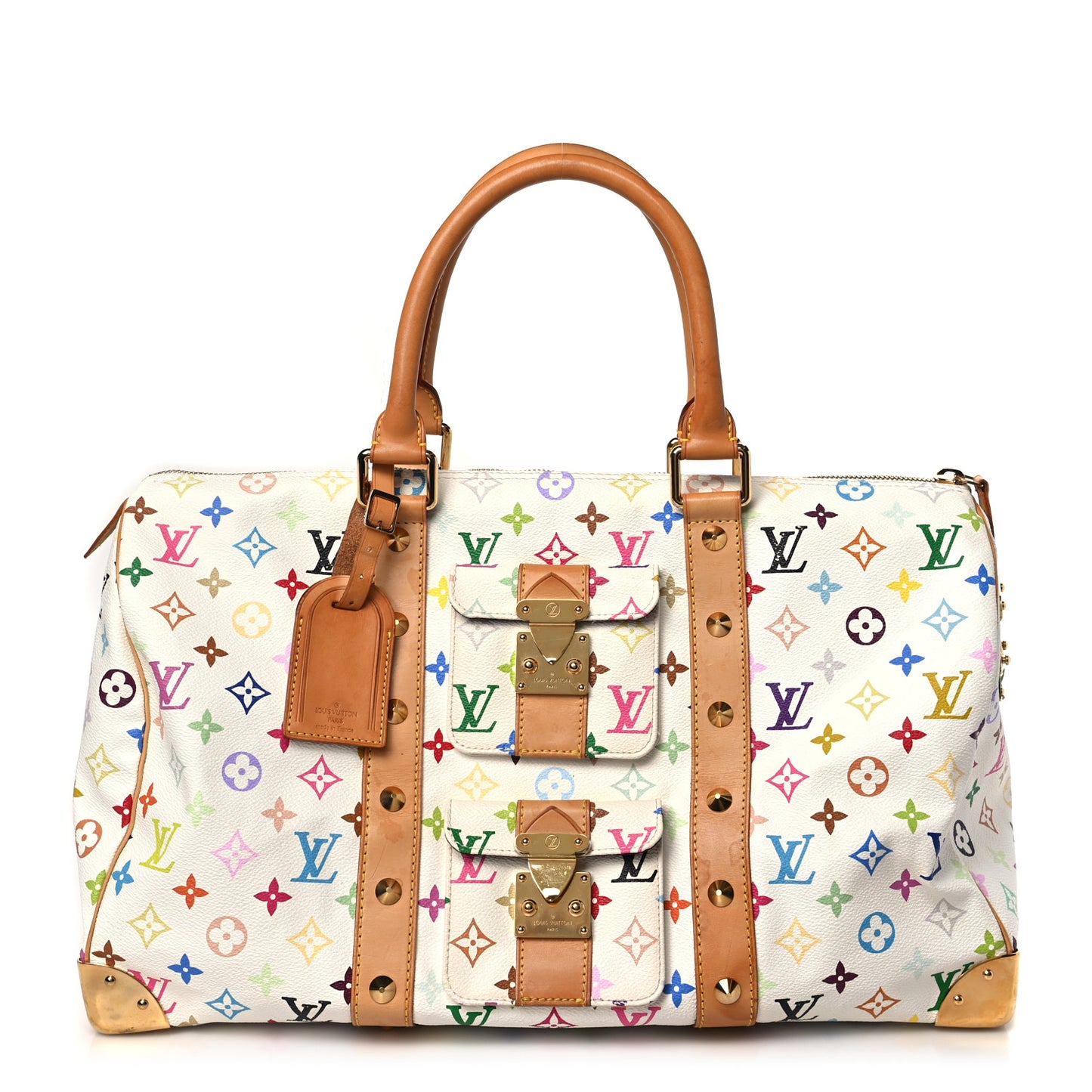 Monogram Multicolor Keepall 45 White