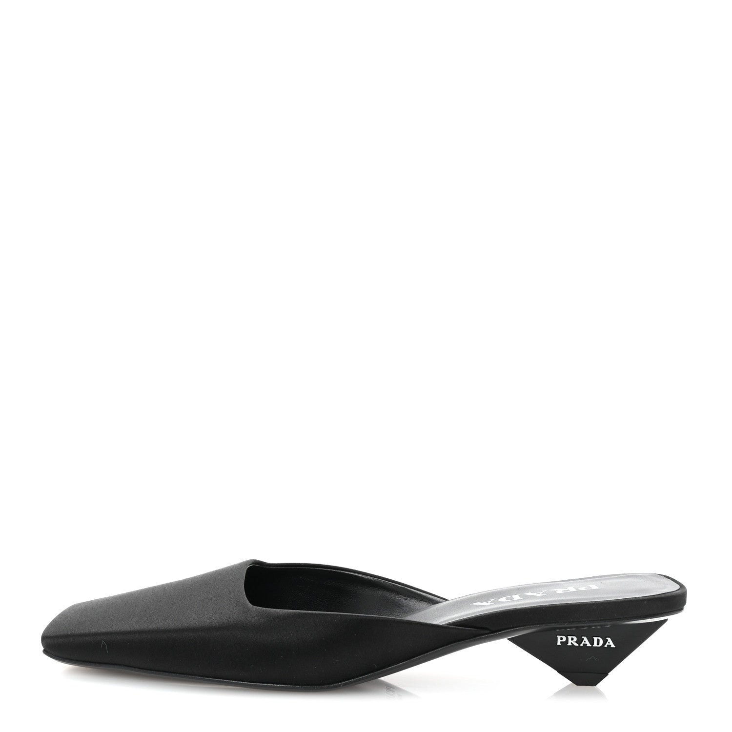 Prada Satin Modellerie Mules 38.5 Black 1 of 9