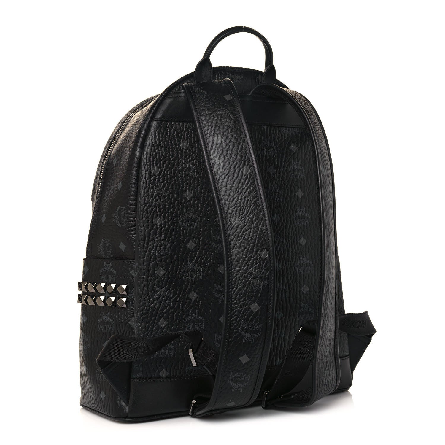 MCM Visetos Medium Side Studs Stark Backpack Black 2 of 14