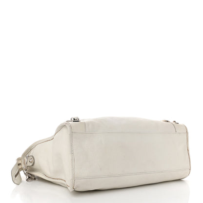 Balenciaga Chevre Silver Metallic Edge Hardware City White 5 of 18