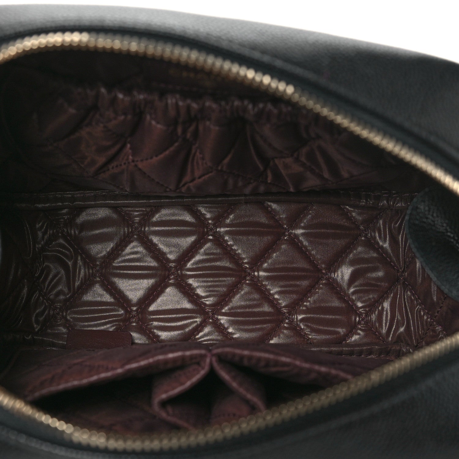 Chanel Caviar Quilted Medium Curvy Pouch Cosmetic Case Black 5 of 7