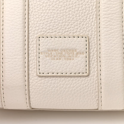 Marc Jacobs Grained Calfskin Mini The Tote Bag Cotton Silver 15 of 21