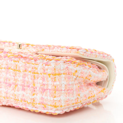 Chanel Tweed Braided Medium Flap Pink Orange 11 of 11