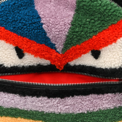 Fendi Shearling Monster Backpack Multicolor Black 8 of 10