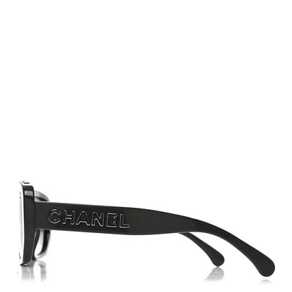Chanel Acetate Shield Sunglasses 5556-A Grey 3 of 6