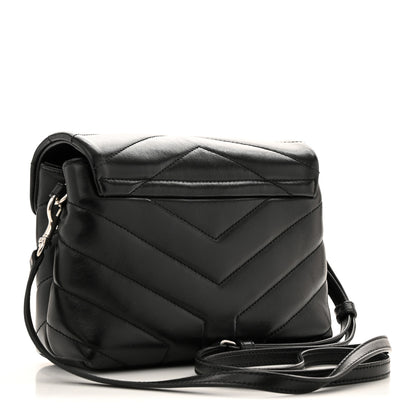 Saint Laurent Calfskin Y Quilted Monogram Toy Loulou Crossbody Bag Black 3 of 13