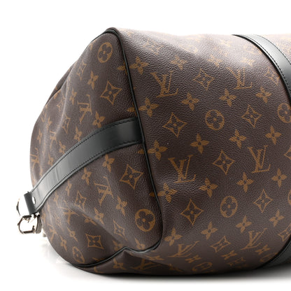 Louis Vuitton Monogram Macassar Keepall Bandouliere 45 15 of 21