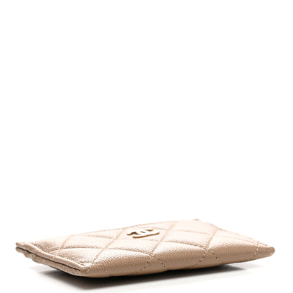 Chanel Caviar Quilted Card Holder Dark Beige 4 of 8