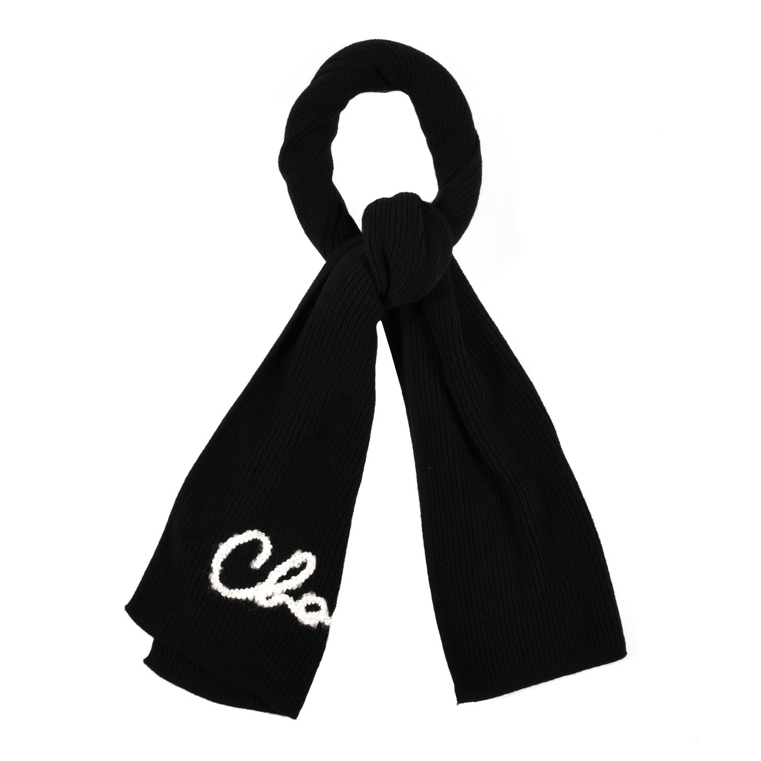 Chanel Cashmere CC Stole Black 1 of 4