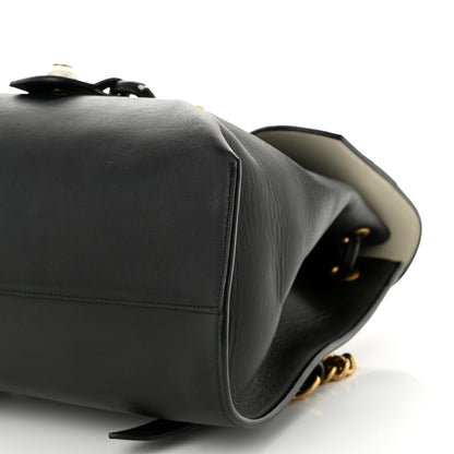 Gucci Calfskin Medium Malin Chain Backpack White Black Gold 9 of 12