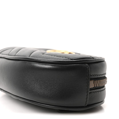 Gucci Calfskin Matelasse GG Marmont Belt Bag 95 38 Black 10 of 10