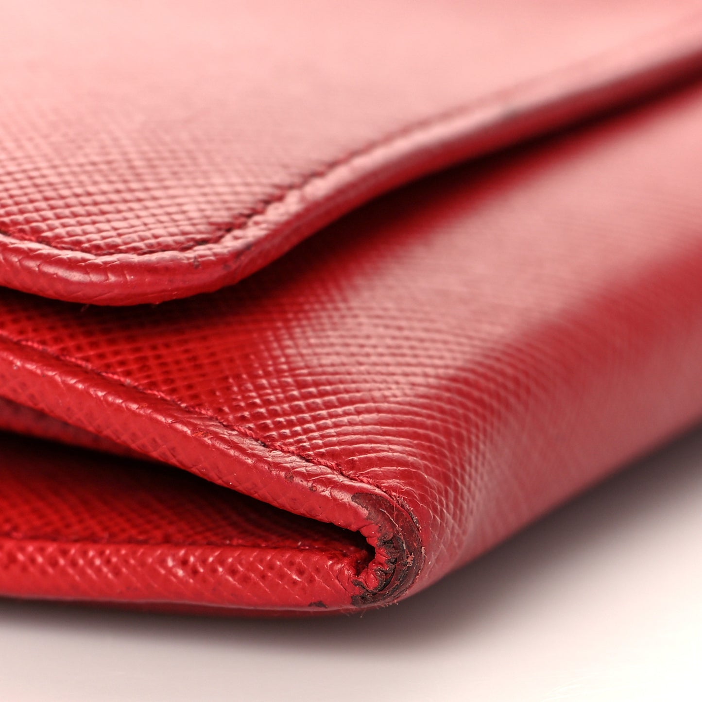 Saffiano Metal Continental Flap Wallet Fuoco