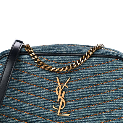 Saint Laurent Denim Matelasse Monogram Mini Lou Camera Bag California Blue 8 of 10
