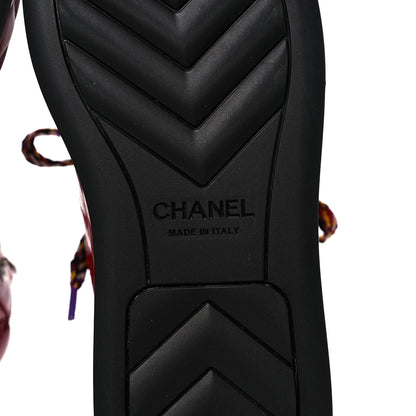 Chanel Patent Calfskin Quilted Womens High Top Sneakers 39 Red 6 of 11