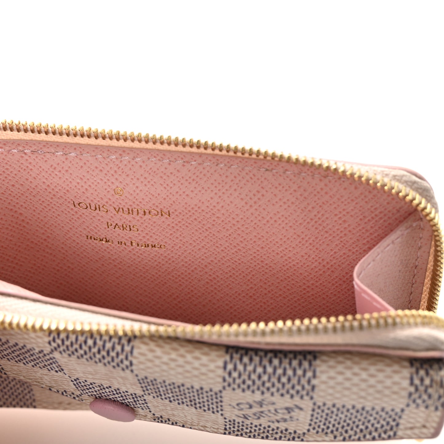 Damier Azur Recto Verso Card Holder Rose Ballerine
