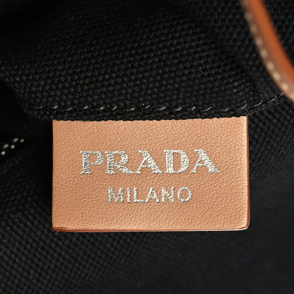 Prada Canapa Small Shopping Tote Black 7 of 10