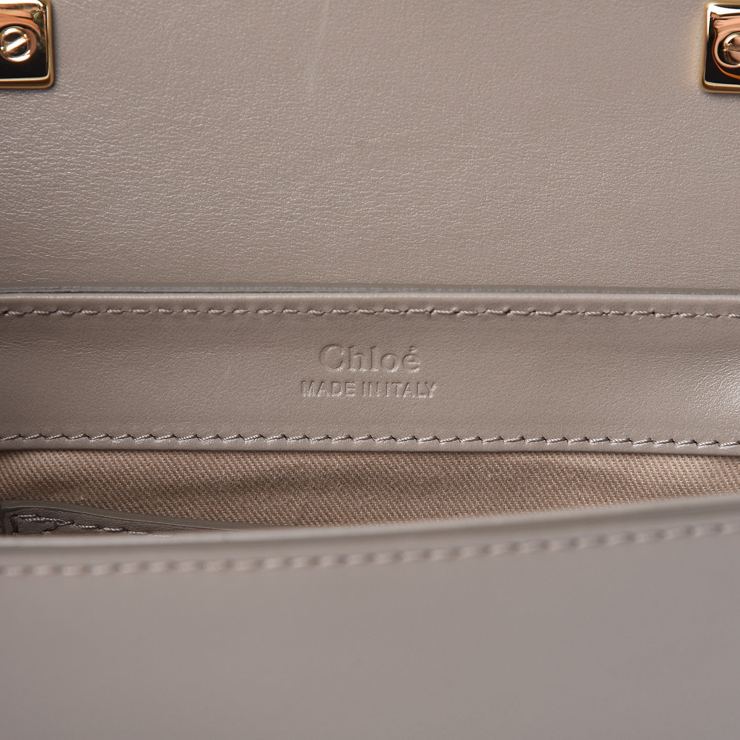 Chloe Shiny Calfskin Suede Mini C Bag Motty Grey 8 of 11