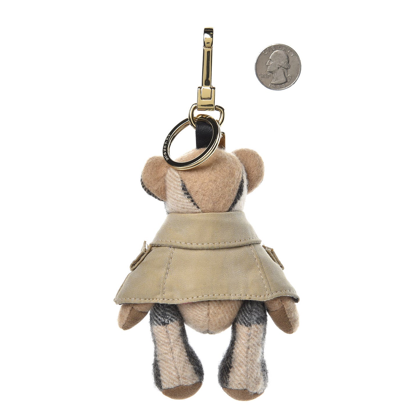 Cashmere House Check Thomas Bear Poncho Bag Charm Camel